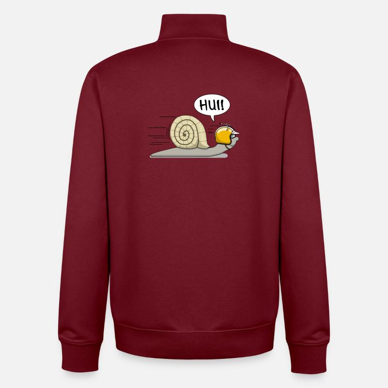Escargot de course - l’original - Sweat zippé unisexe en coton bio Stanley/Stella - bordeaux