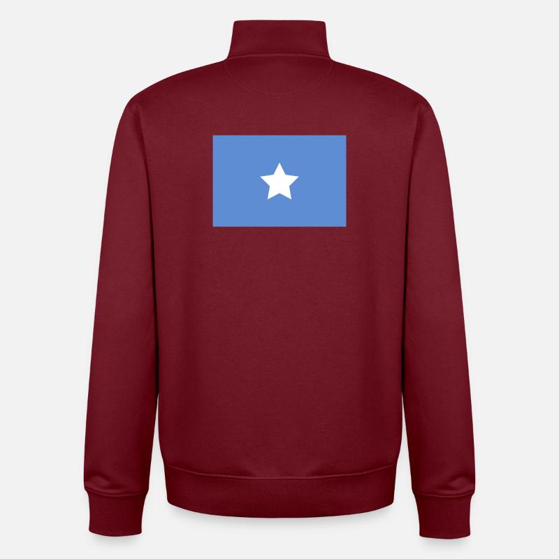 Drapeau somalien - Sweat zippé unisexe en coton bio Stanley/Stella - bordeaux