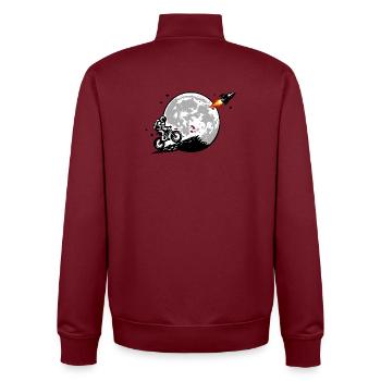 Lunar Bike Escape - Unisex Organic Zip Sweatshirt von Stanley/Stella - Burgunderrot - Hinten - AI Model Male 185 dark (185cm)
