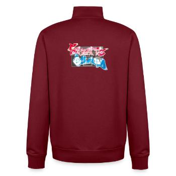 Graffiti Boombox Street Art - Unisex Organic Zip Sweatshirt by Stanley/Stella - burgundy - Back - AI Model Male 185 dark (185cm)