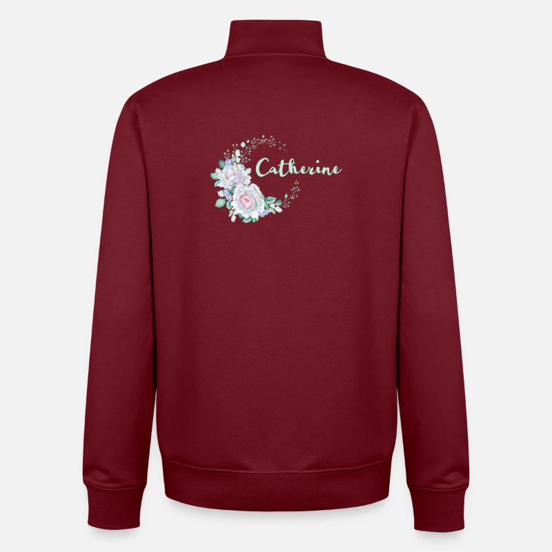 Pour Catherine - Sweat zippé unisexe en coton bio Stanley/Stella - bordeaux
