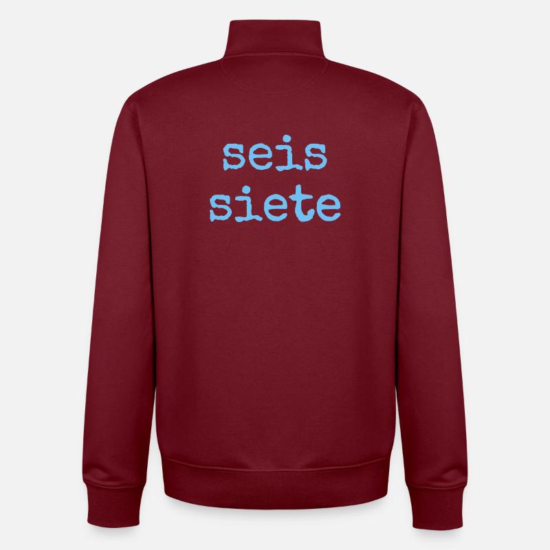 Seis Siete – Spanisch 67 - Unisex Organic Zip Sweatshirt von Stanley/Stella - Burgunderrot