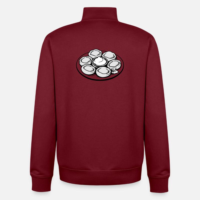 Pelmeni, Manti - Unisex Organic Zip Sweatshirt von Stanley/Stella - Burgunderrot