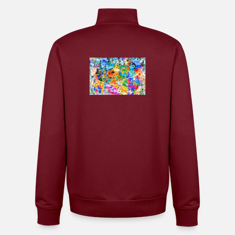 Janderes - Sweat zippé unisexe en coton bio Stanley/Stella - bordeaux