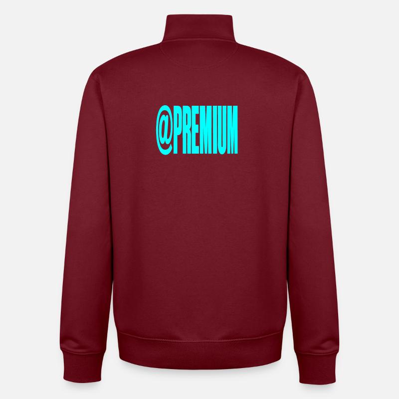 Neon-@PREMIUM Text-Logo - Unisex Organic Zip Sweatshirt von Stanley/Stella - Burgunderrot