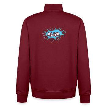 Aliya als Aliya - Unisex Organic Zip Sweatshirt von Stanley/Stella - Burgunderrot - Hinten - AI Model Male 185 dark (185cm)