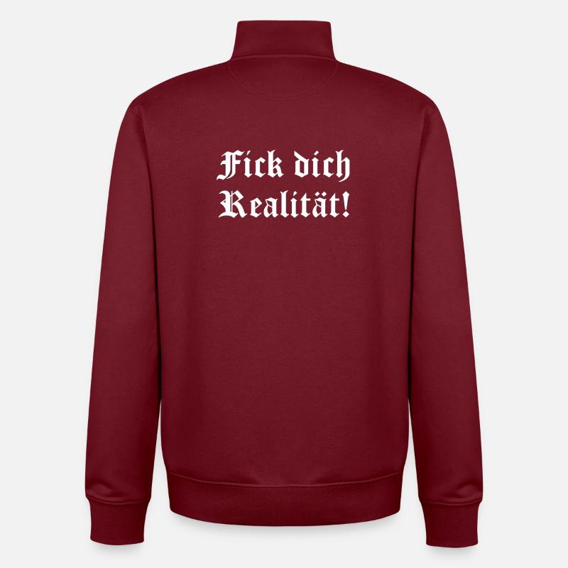 Fick dich Realität Gothic - Unisex Organic Zip Sweatshirt von Stanley/Stella - Burgunderrot