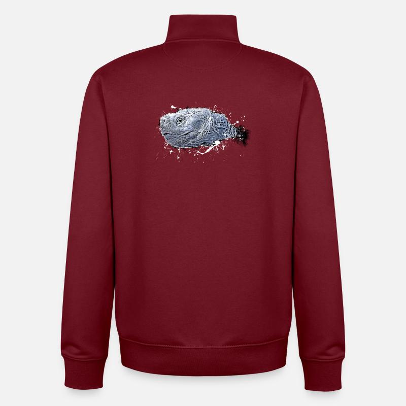 Schildkröte - Unisex Organic Zip Sweatshirt von Stanley/Stella - Burgunderrot