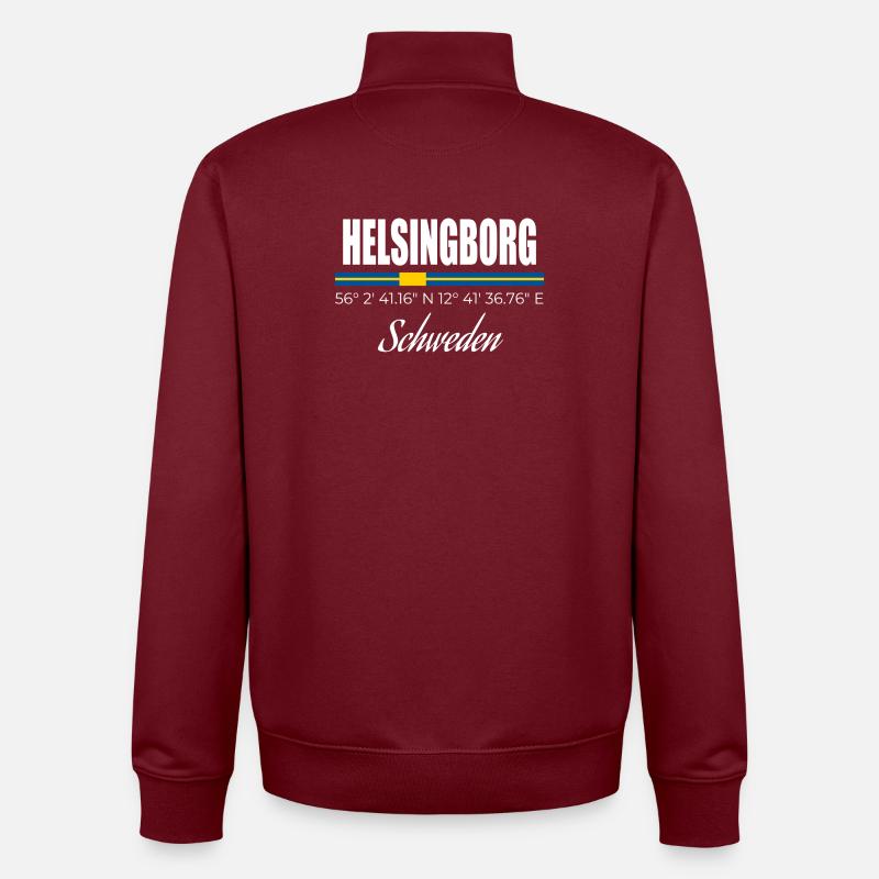 Helsingborg - Unisex Organic Zip Sweatshirt von Stanley/Stella - Burgunderrot