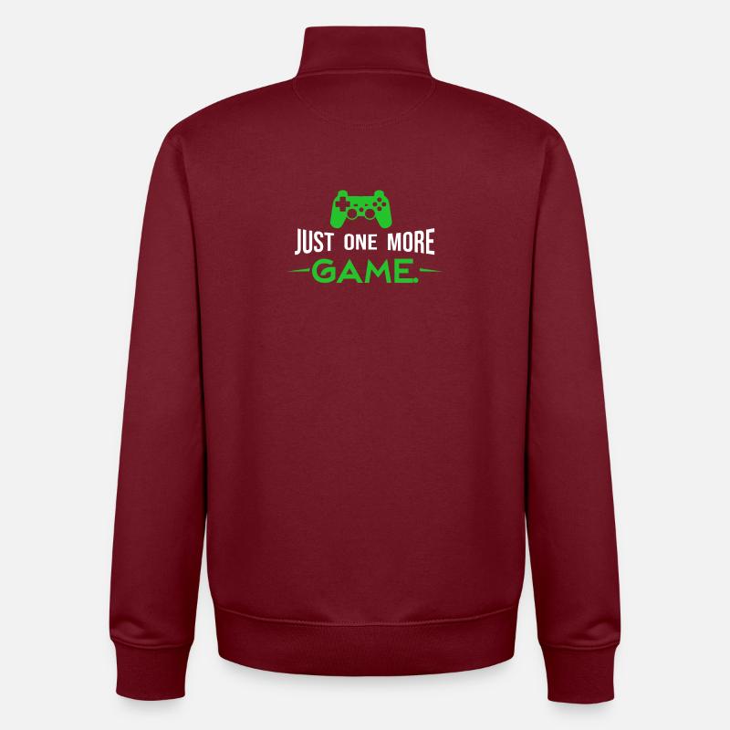 Just_one_more_game_-_play_2026 - Unisex Organic Zip Sweatshirt von Stanley/Stella - Burgunderrot