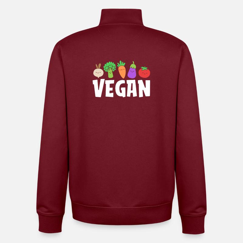 Diätassistent Diät Vegan - Unisex Organic Zip Sweatshirt von Stanley/Stella - Burgunderrot