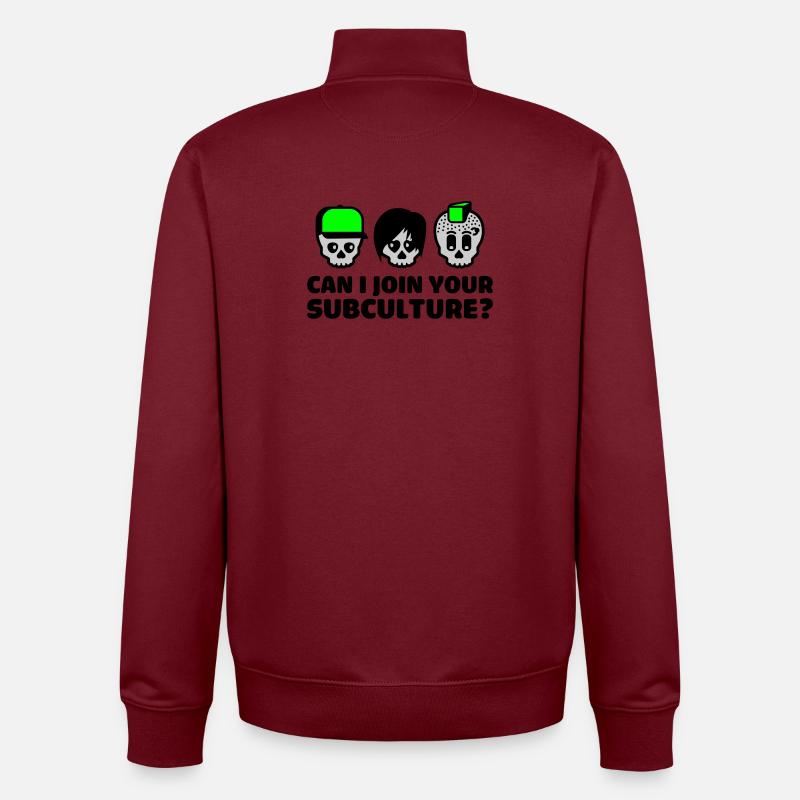 subculture - Unisex Organic Zip Sweatshirt von Stanley/Stella - Burgunderrot
