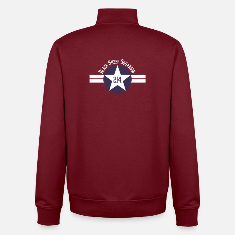 WMF 214 Geschwader - Unisex Organic Zip Sweatshirt von Stanley/Stella - Burgunderrot