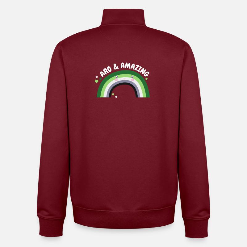 Aromantisch und erstaunlich - Unisex Organic Zip Sweatshirt von Stanley/Stella - Burgunderrot
