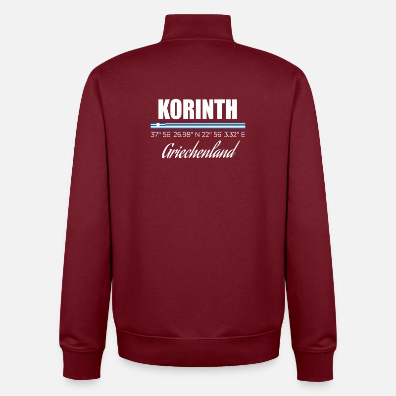 Corinthe - Sweat zippé unisexe en coton bio Stanley/Stella - bordeaux
