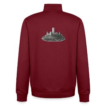 Die Nürburg (weiß) - Unisex Organic Zip Sweatshirt von Stanley/Stella - Burgunderrot - Hinten - AI Model Male 185 dark (185cm)