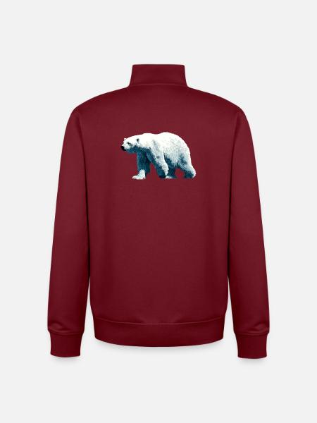 Polar Bear Polar Bear - Unisex Organic Zip Sweatshirt by Stanley/Stella - burgundy