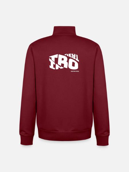 Introvert selectively social - Unisex Organic Zip Sweatshirt by Stanley/Stella - burgundy