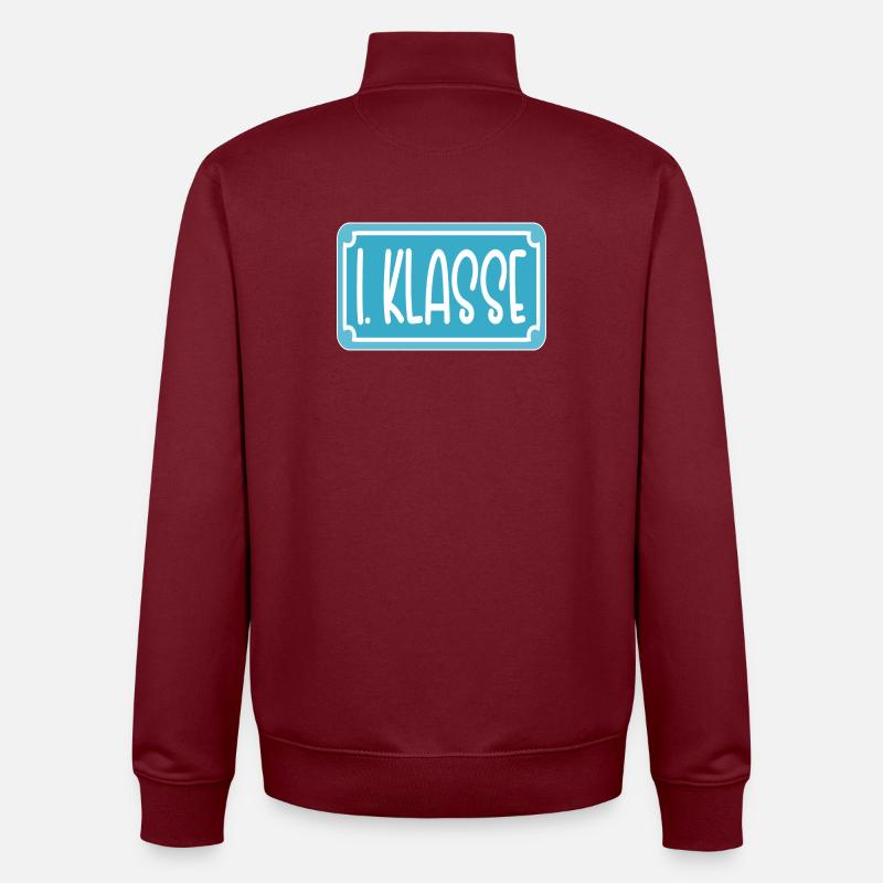 EINSCHULUNG 1. KLASSE - Unisex Organic Zip Sweatshirt von Stanley/Stella - Burgunderrot