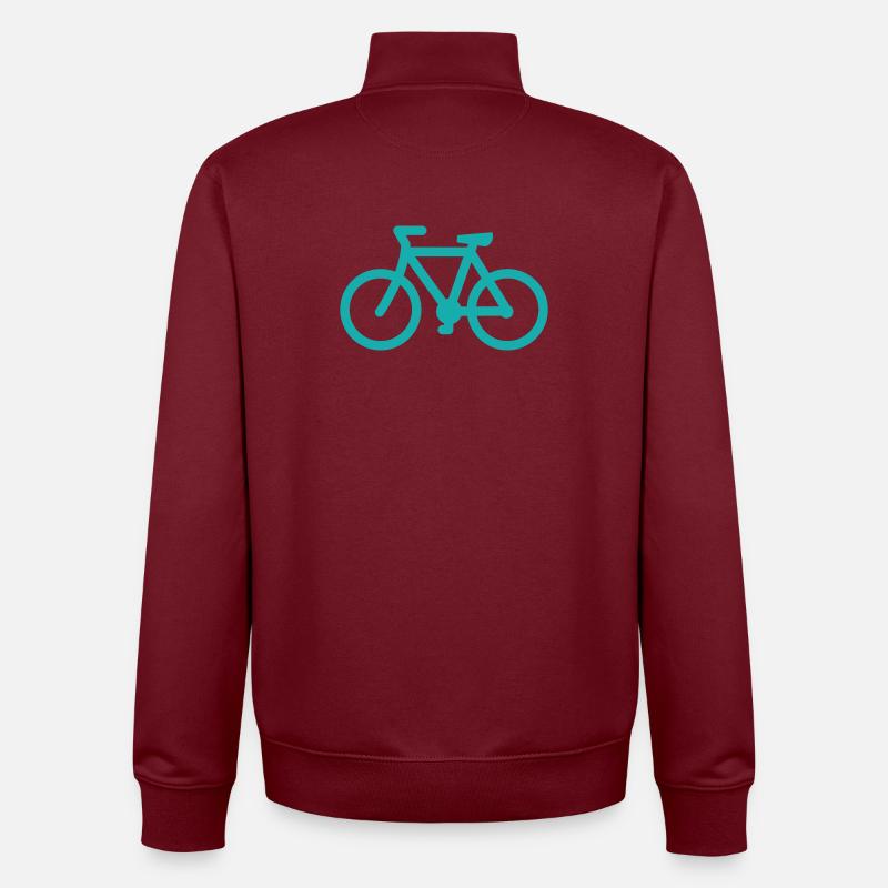 Cycle - Sweat zippé unisexe en coton bio Stanley/Stella - bordeaux