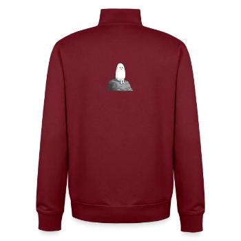 Sad Stone - Unisex Organic Zip Sweatshirt von Stanley/Stella - Burgunderrot - Hinten - AI Model Male 185 dark (185cm)