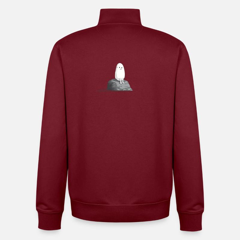 Pierre triste - Sweat zippé unisexe en coton bio Stanley/Stella - bordeaux