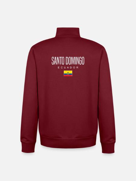 Santo Domingo Ecuador Ecuadoriani - Felpa unisex con zip in cotone biologico di Stanley/Stella - rosso borgogna