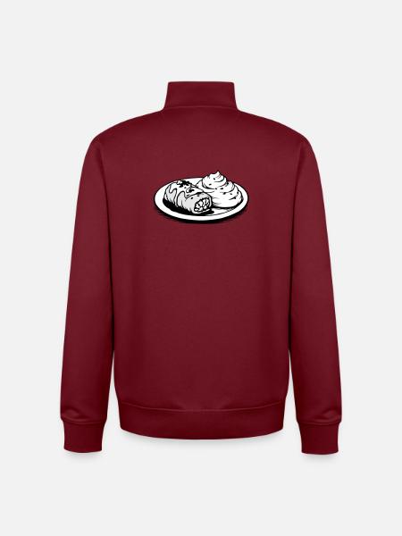 Golubzi cabbage wrap with mashed potatoes - Unisex Organic Zip Sweatshirt by Stanley/Stella - burgundy