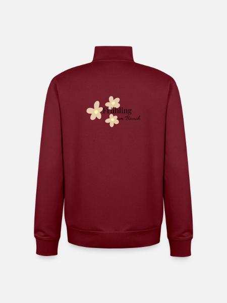 Spring in the belly - Unisex Organic Zip Sweatshirt by Stanley/Stella - burgundy