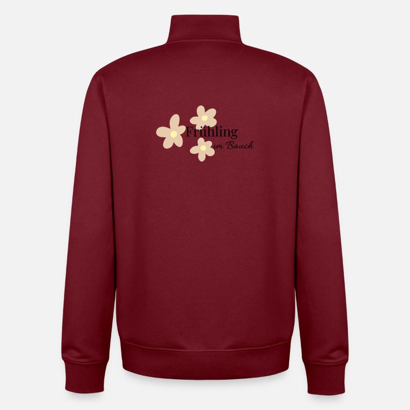 Printemps dans le ventre - Sweat zippé unisexe en coton bio Stanley/Stella - bordeaux