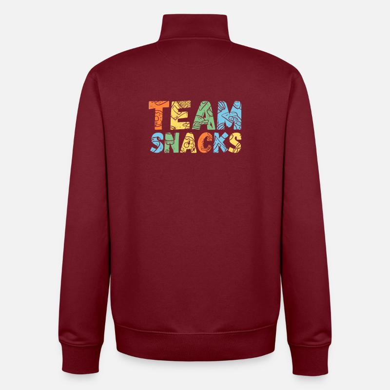 Collations d’équipe - Sweat zippé unisexe en coton bio Stanley/Stella - bordeaux