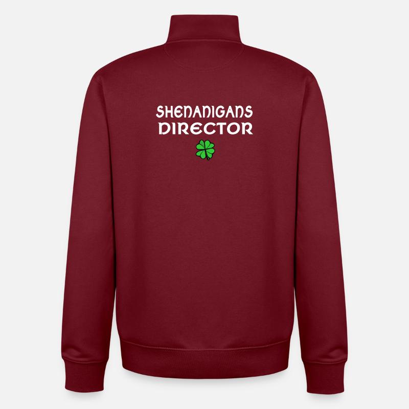 Réalisateur de Shenanigads Shamrock Tee - Sweat zippé unisexe en coton bio Stanley/Stella - bordeaux