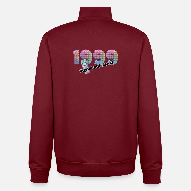 1999 – Digitale Schwelle - Unisex Organic Zip Sweatshirt von Stanley/Stella - Burgunderrot