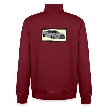 Sportwagen Neon Silhouette - Unisex Organic Zip Sweatshirt von Stanley/Stella - Burgunderrot - Hinten - AI Model Male 185 dark (185cm)