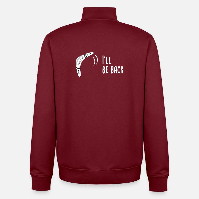 Boomerang I'll be back - Unisex Organic Zip Sweatshirt von Stanley/Stella - Burgunderrot