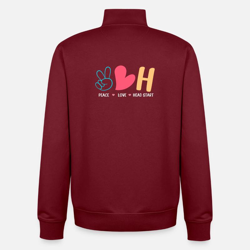 Vorschule Lehrer Vorschulkind - Unisex Organic Zip Sweatshirt von Stanley/Stella - Burgunderrot