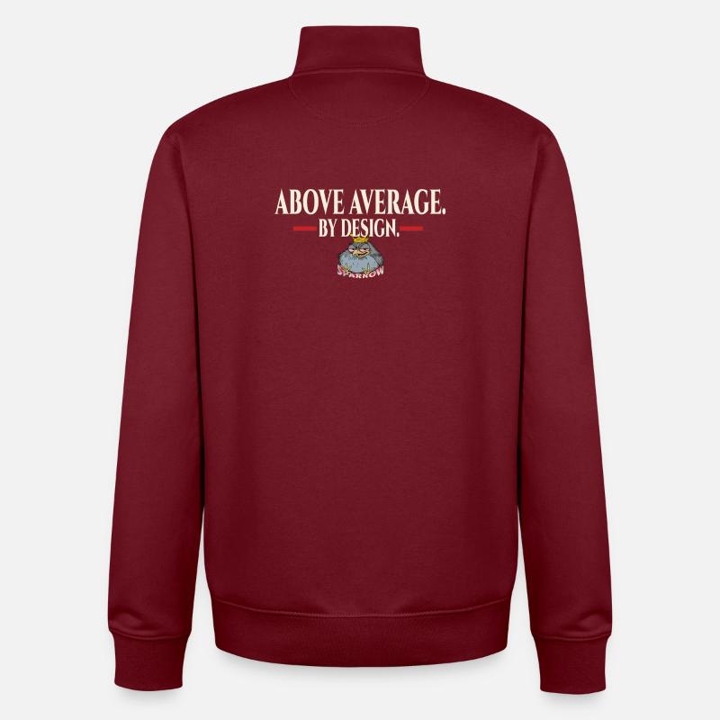 Au-dessus - Sweat zippé unisexe en coton bio Stanley/Stella - bordeaux