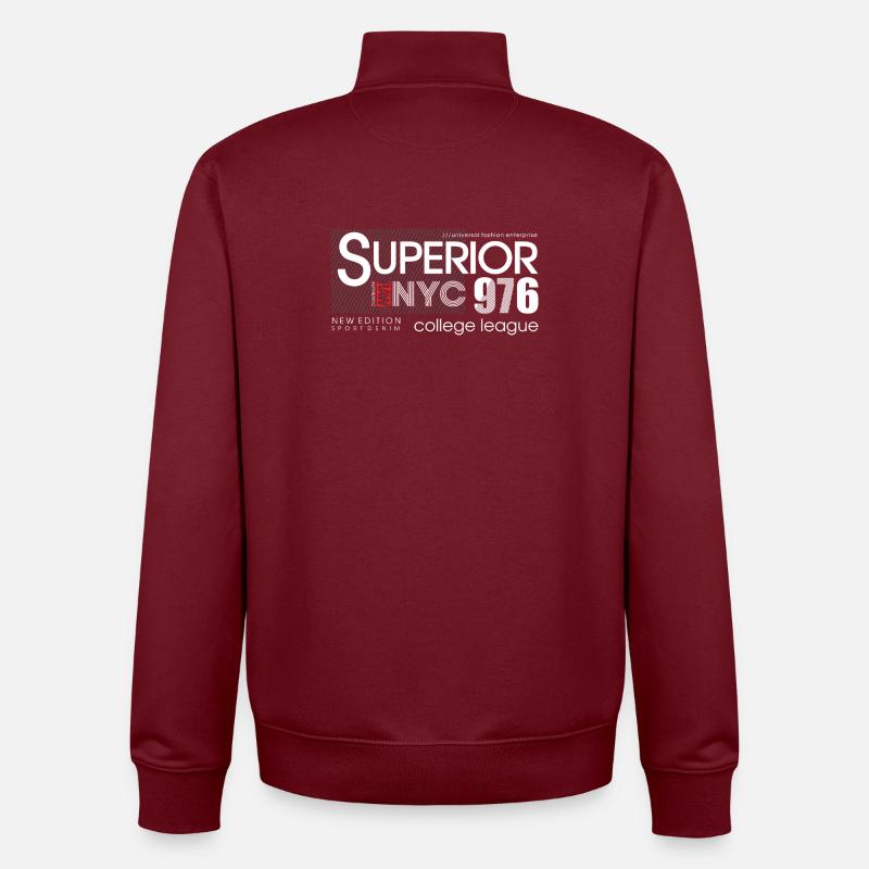Abstraktes geometrisches Muster Ombre - Unisex Organic Zip Sweatshirt von Stanley/Stella - Burgunderrot
