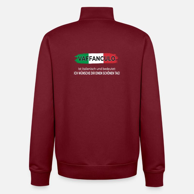 Vaffanculo – Bonne journée - Sweat zippé unisexe en coton bio Stanley/Stella - bordeaux