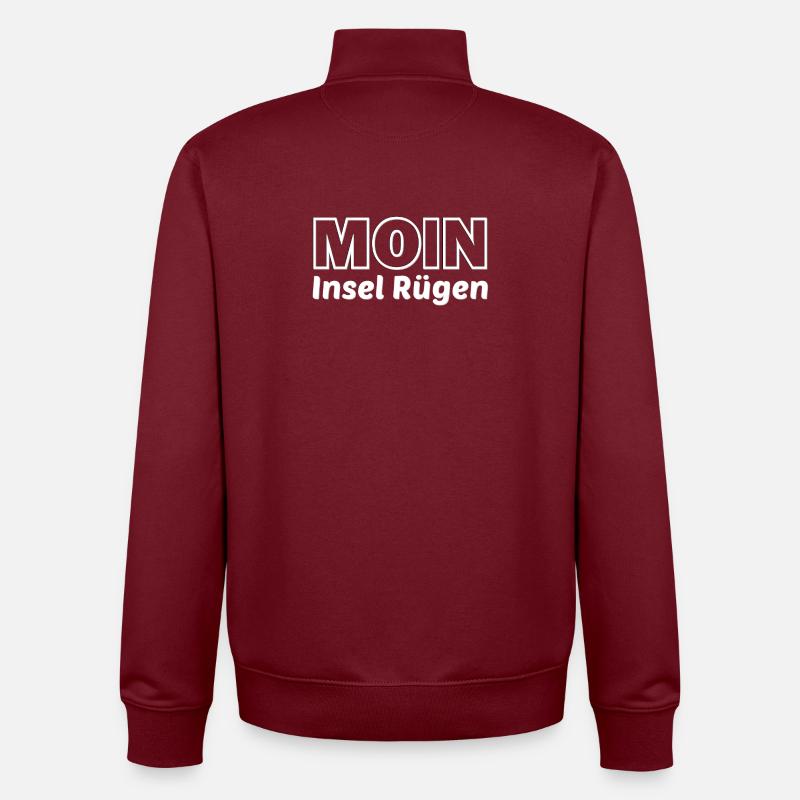 MOIN Insel Rügen Logo - Unisex Organic Zip Sweatshirt von Stanley/Stella - Burgunderrot