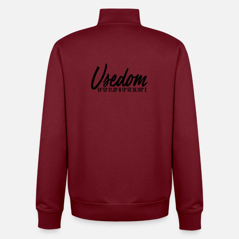 île usedom chemise - Sweat zippé unisexe en coton bio Stanley/Stella - bordeaux