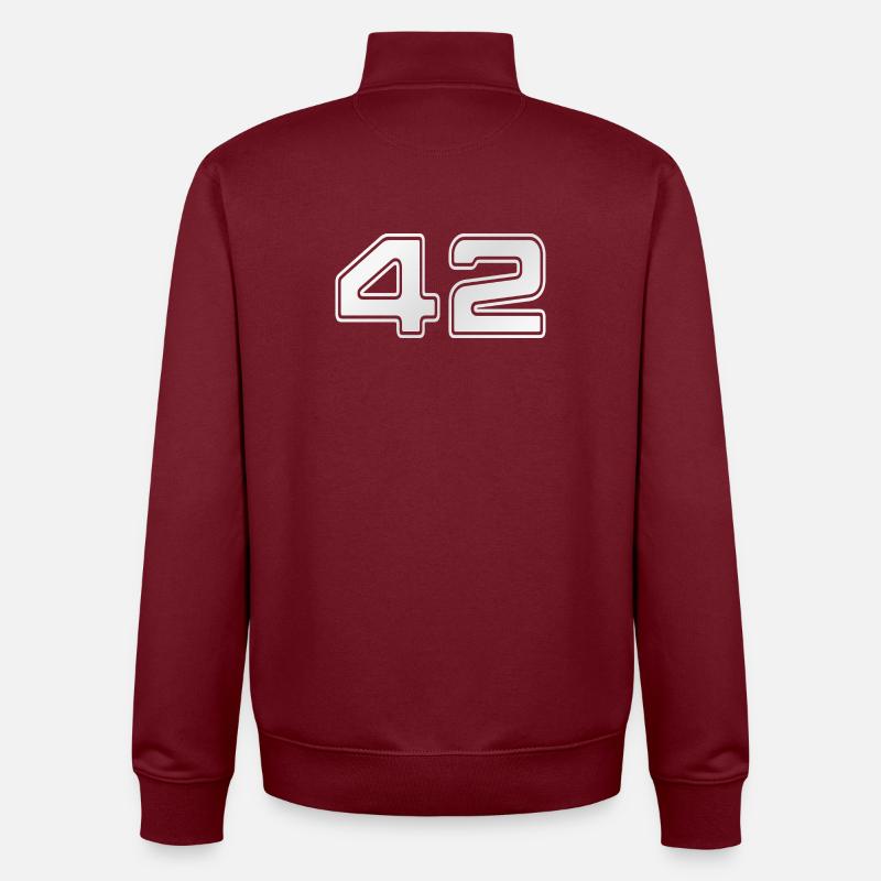 NERDY forever - 42 - Unisex Organic Zip Sweatshirt by Stanley/Stella - burgundy