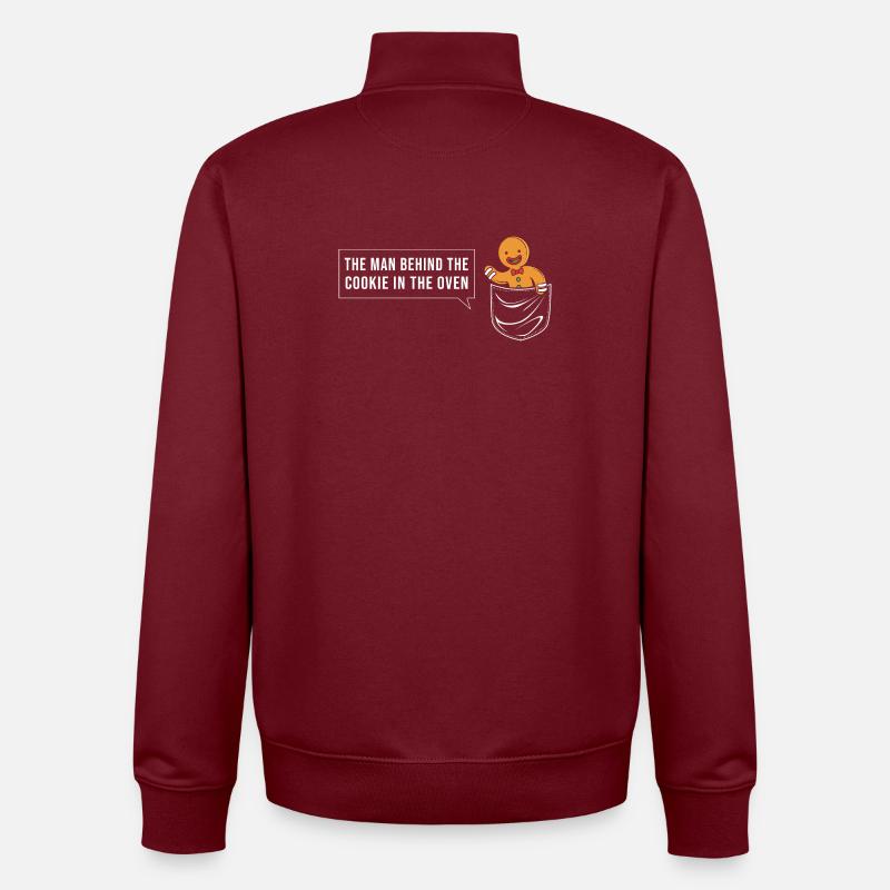 Werdender Papa werdende Väter - Unisex Organic Zip Sweatshirt von Stanley/Stella - Burgunderrot