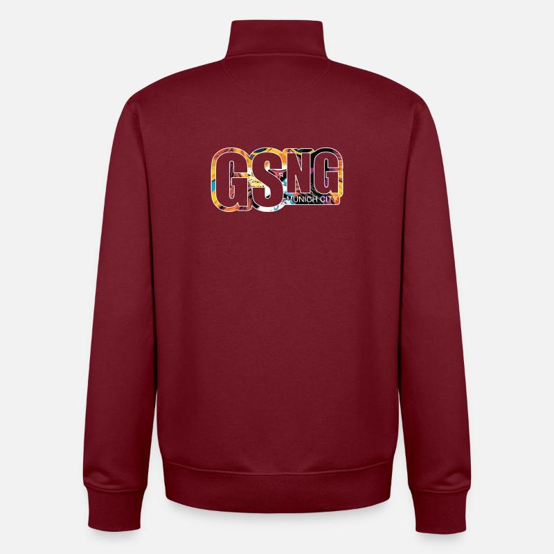 Giesing - l’autre quartier de Munich ! - Sweat zippé unisexe en coton bio Stanley/Stella - bordeaux