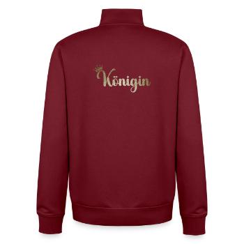 Queen - Unisex Organic Zip Sweatshirt by Stanley/Stella - burgundy - Back - AI Model Male 185 dark (185cm)