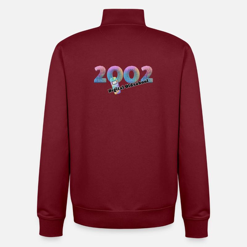 2002 – Style numérique mobile - Sweat zippé unisexe en coton bio Stanley/Stella - bordeaux