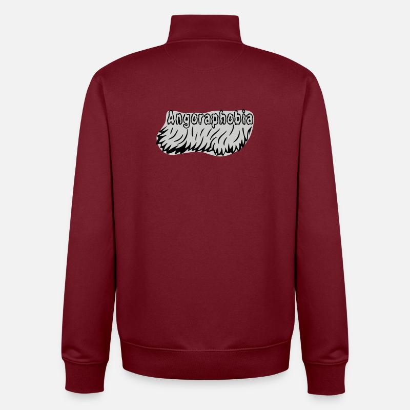 Angoraphobia - Unisex Organic Zip Sweatshirt by Stanley/Stella - burgundy