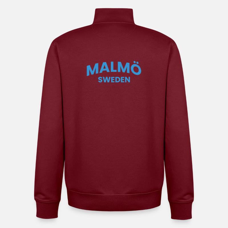 Malmö - Sweat zippé unisexe en coton bio Stanley/Stella - bordeaux