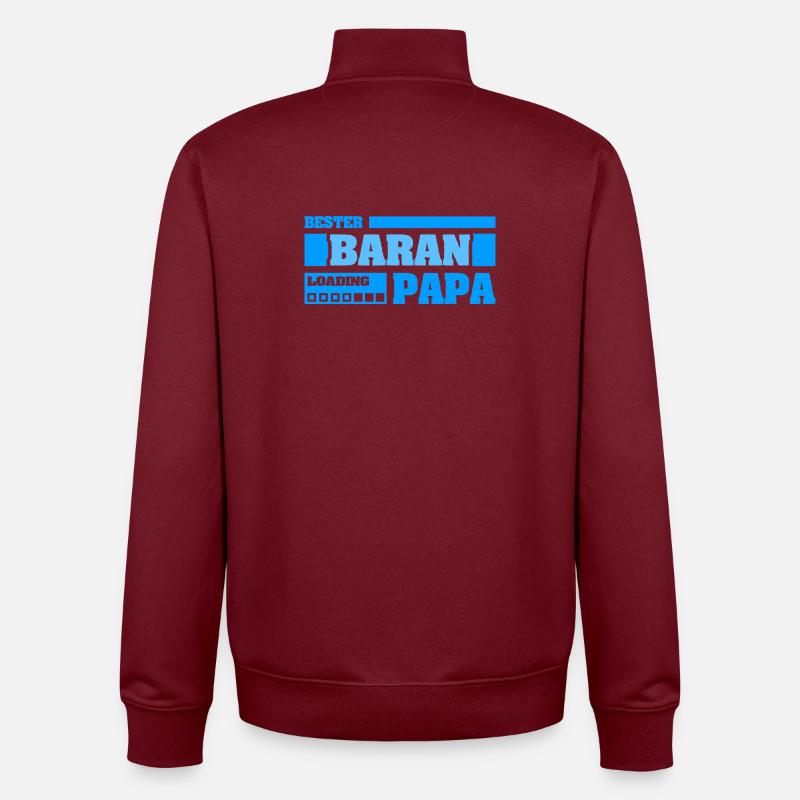 Baran as a given name - Unisex Organic Zip Sweatshirt by Stanley/Stella - burgundy