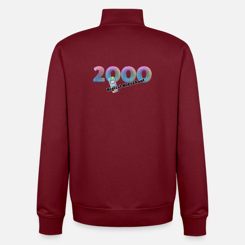 2000 – Mode de vie plus branché et mobile - Sweat zippé unisexe en coton bio Stanley/Stella - bordeaux